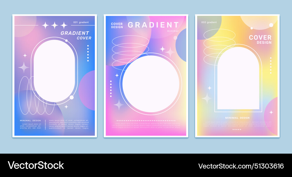 Gradient background set of blur banner Gradient background set of blur banner vector image