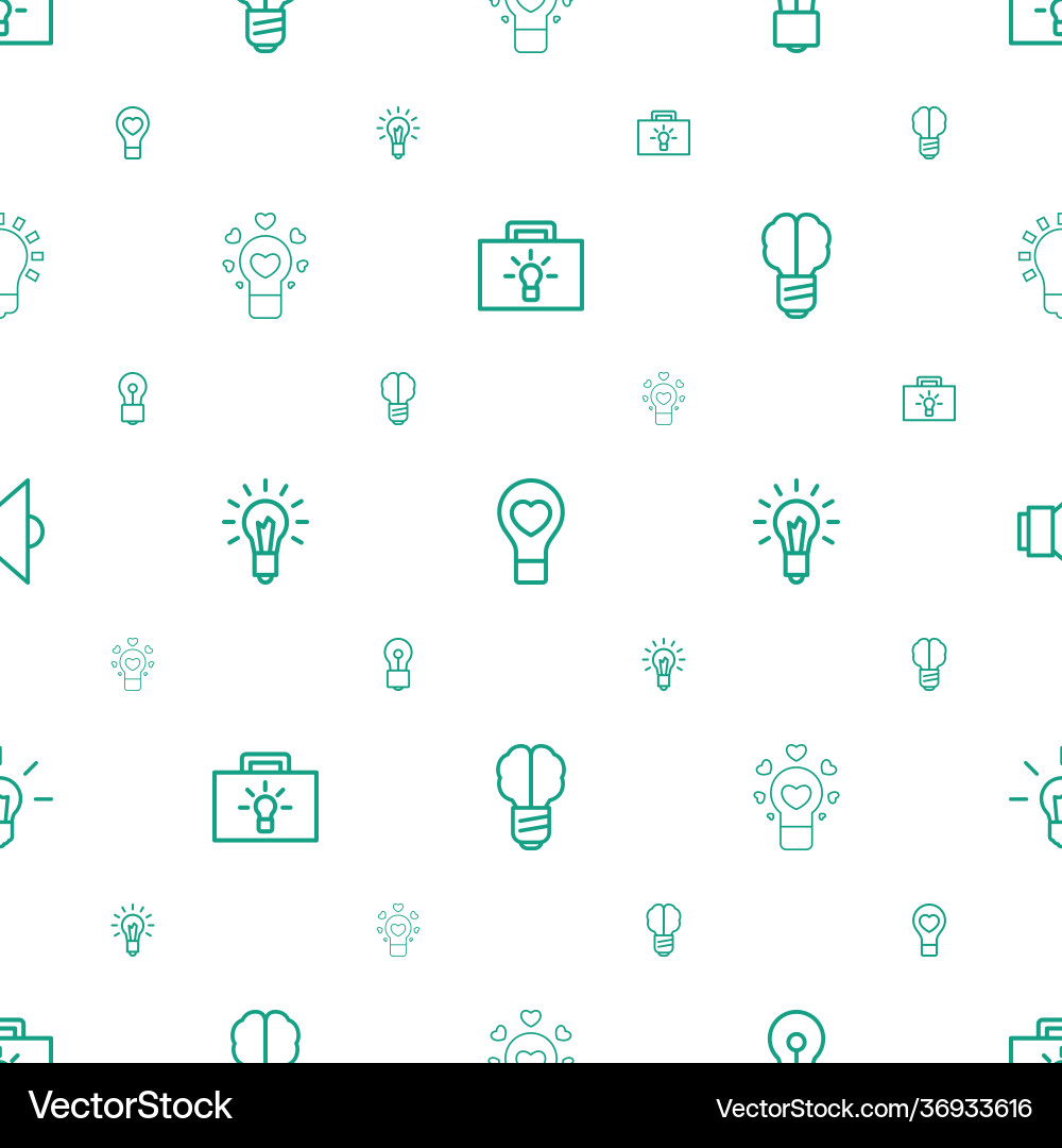 Lightbulb icons pattern seamless white background Vector Image