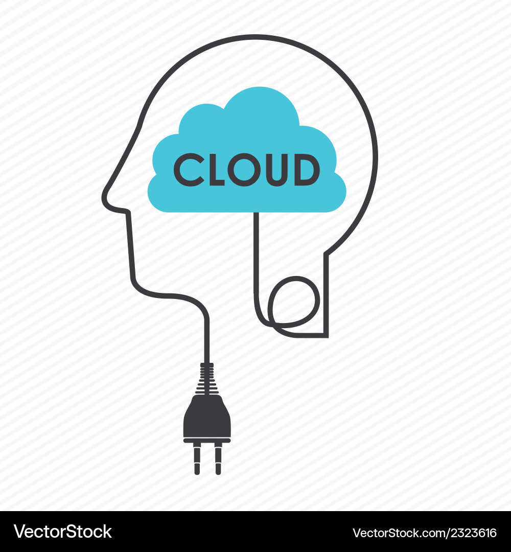 Modern Cloud Computing Icons Vector Image
