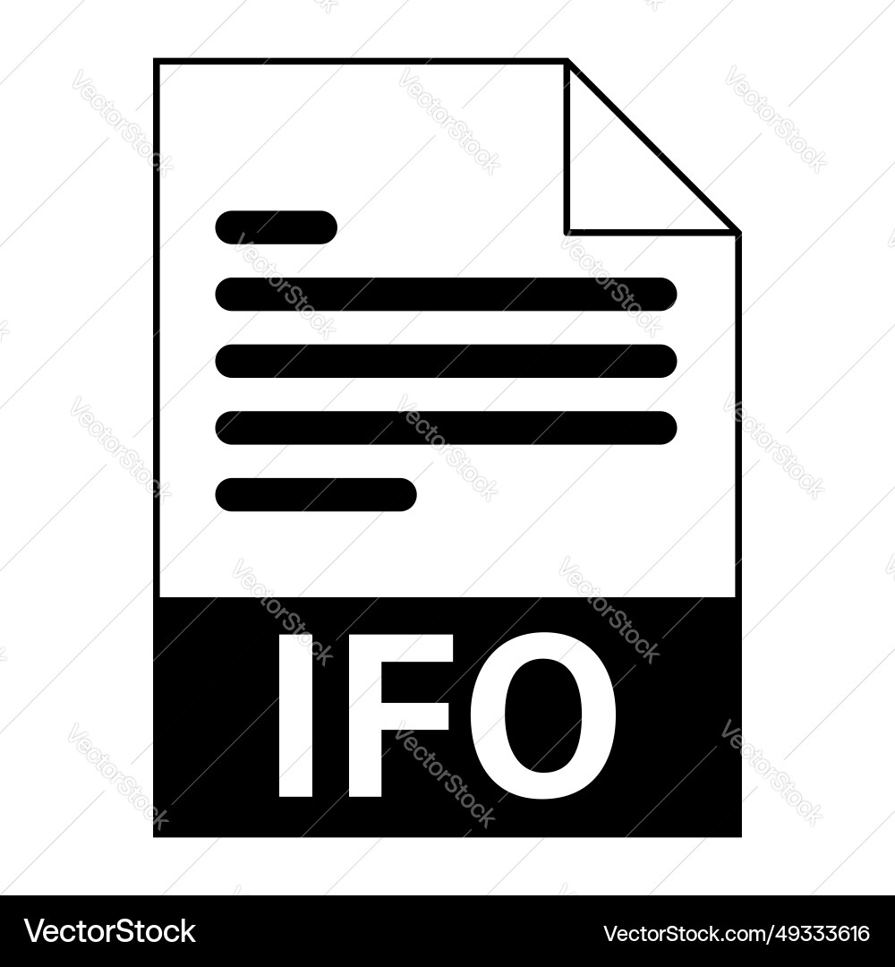 Modern flat design of ifo file icon for web Modern flat design of ifo file icon for web vector image