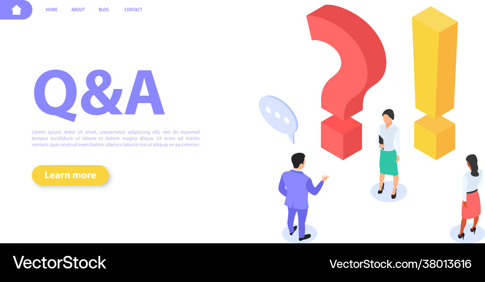 Questions and answers concept the man Questions and answers concept the man vector image