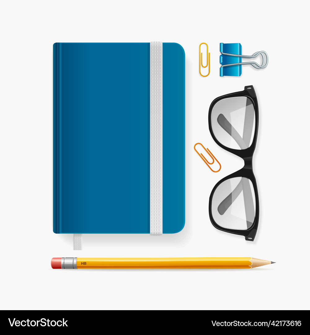 Realistic detailed 3d notebook with elastic band Realistic detailed 3d notebook with elastic band vector image
