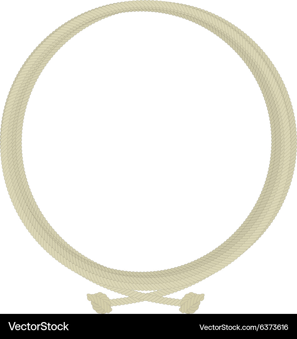 Round rope node frame color vector image