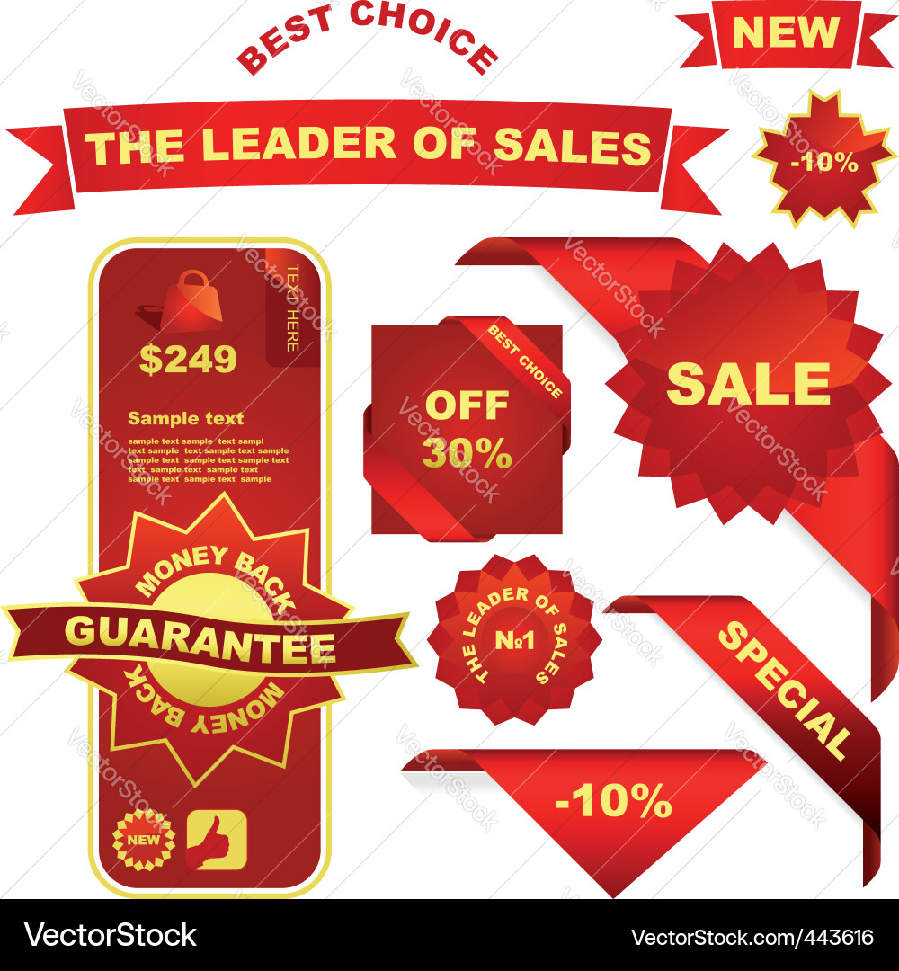 Sale & Promotion Elements Vector Image