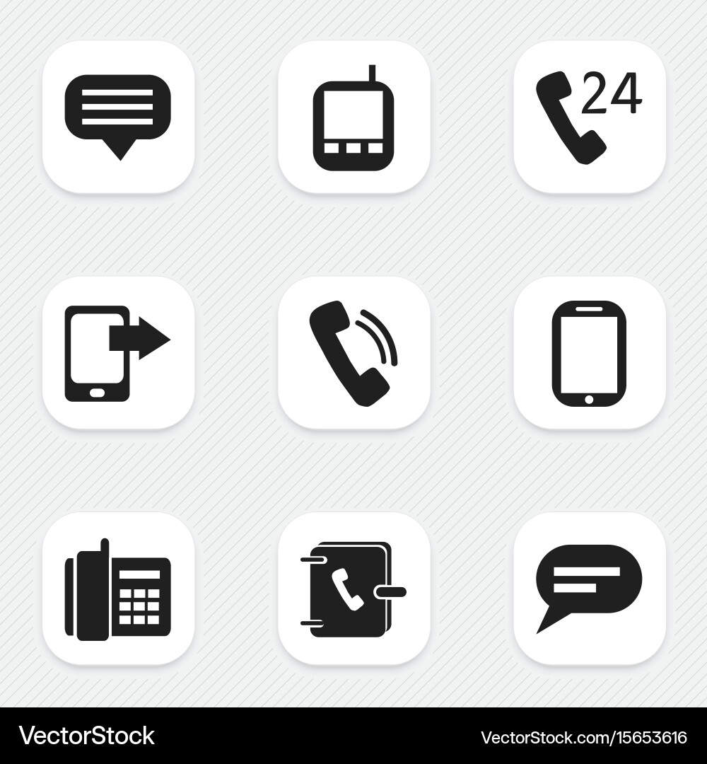 Set of 9 editable device icons includes symbols vector image