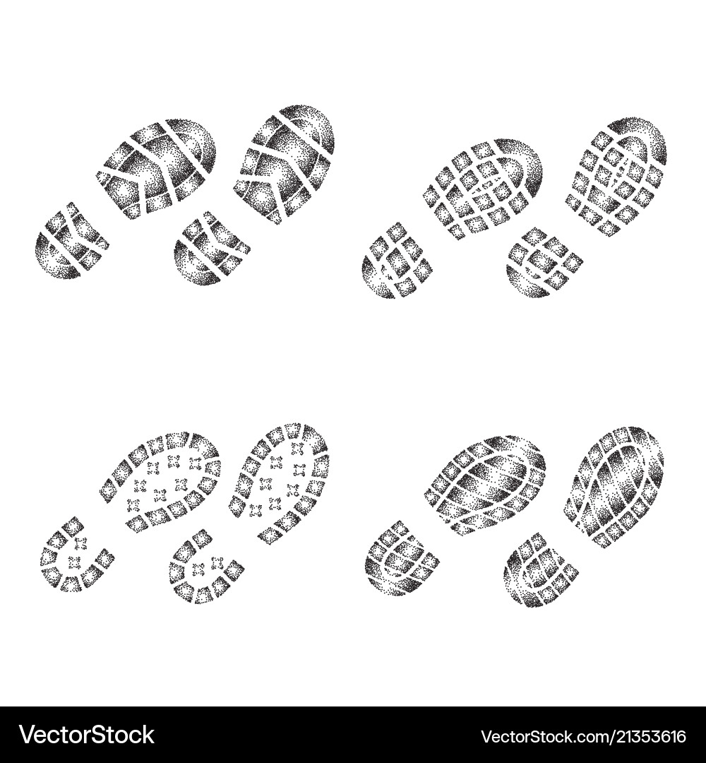 Shoes print set Shoes print set vector image