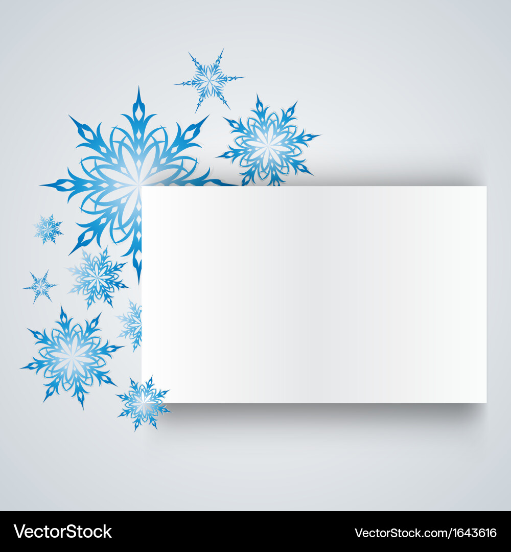 Snowflake on a paper background Vector Image