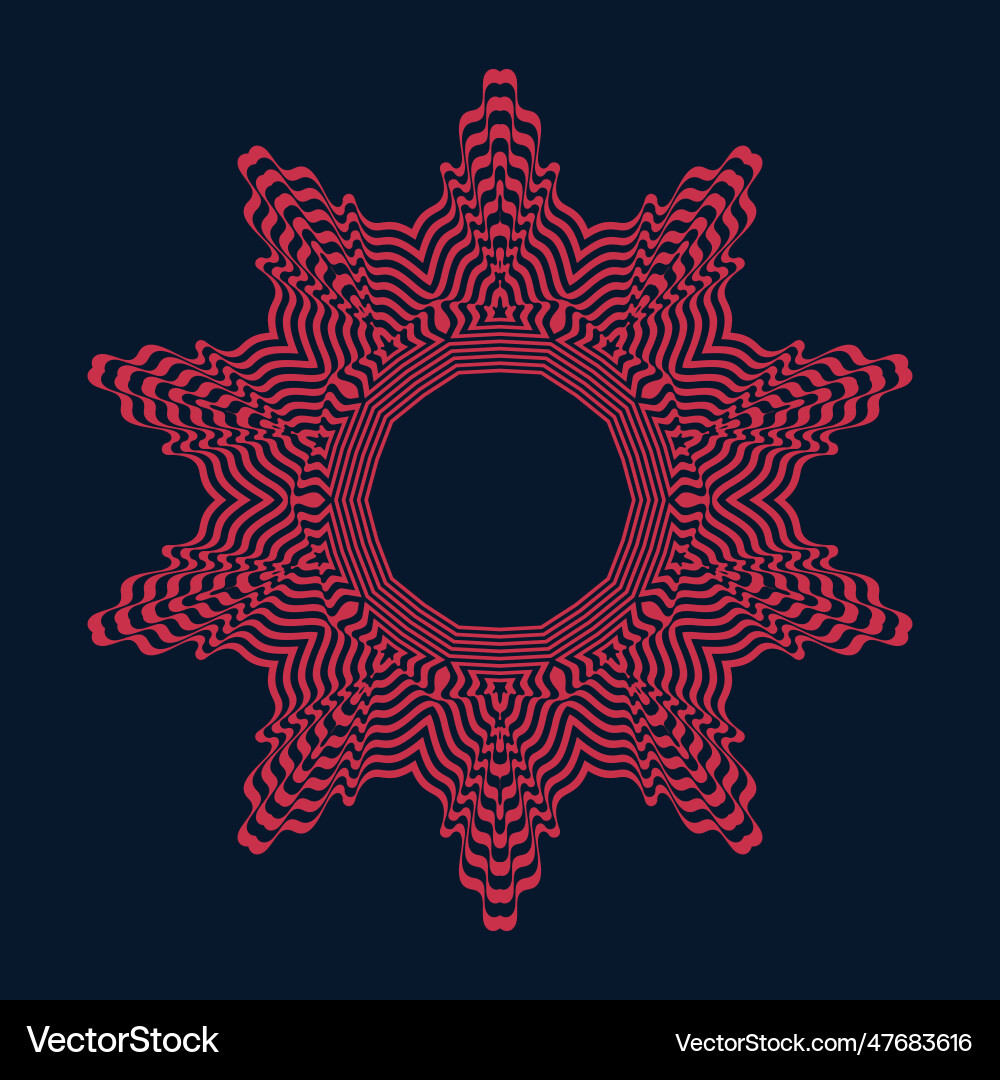 Symmetrical composition of wavy lines abstract Vector Image