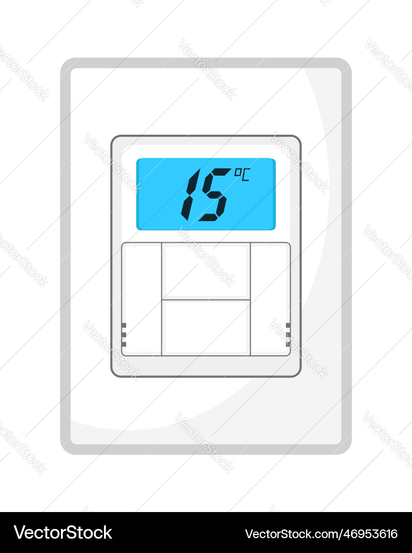 Thermostat controller with screen Thermostat controller with screen vector image