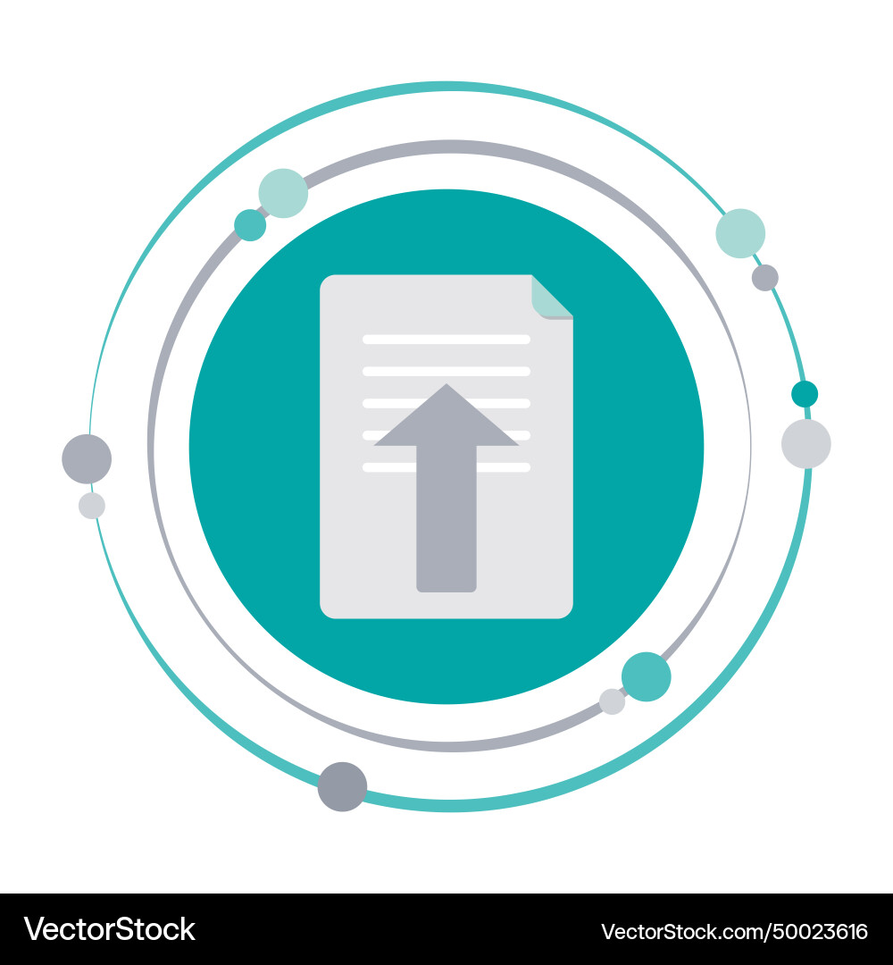 Upload document file icon vector image