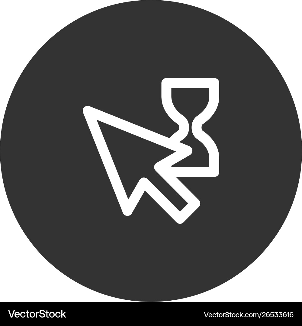 Wait cursor icon in modern style for web site Wait cursor icon in modern style for web site vector image