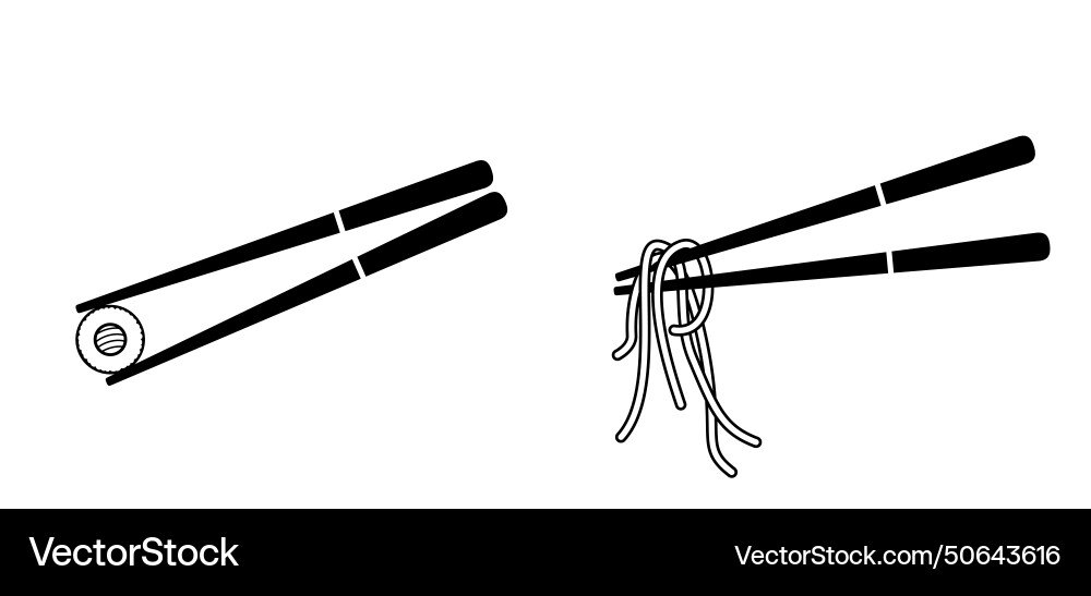 Zwei Schüsseln und Esssticks thai japanese Zwei Schüsseln und Esssticks thai japanese vektorbild