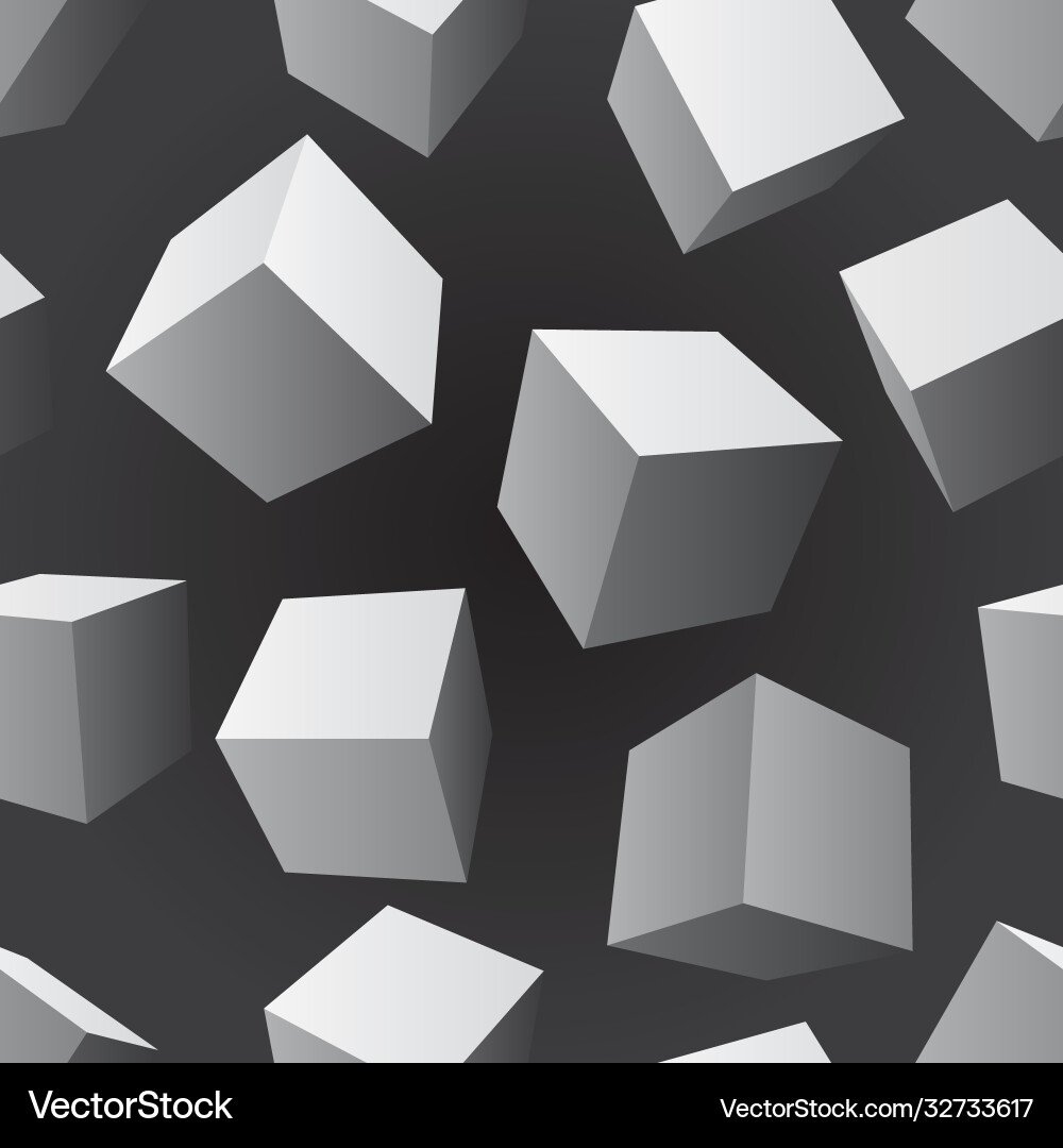 Abstract 3d seamless pattern Vector Image