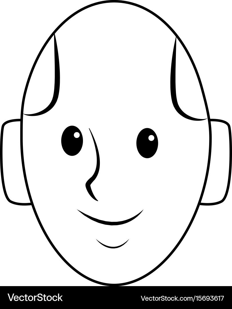 Android head smiling technology smart Vector Image
