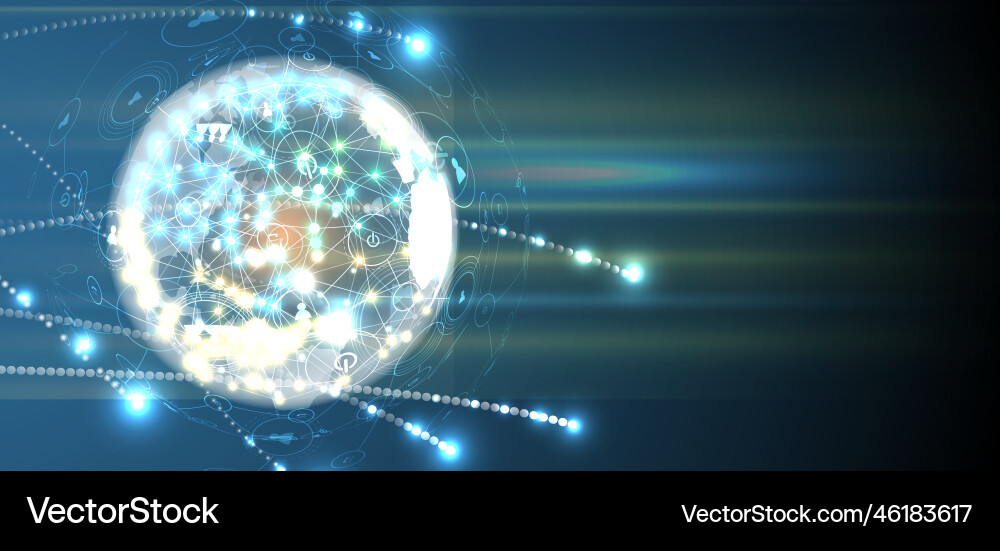 Artificial intelligence technology web background Artificial intelligence technology web background vector image