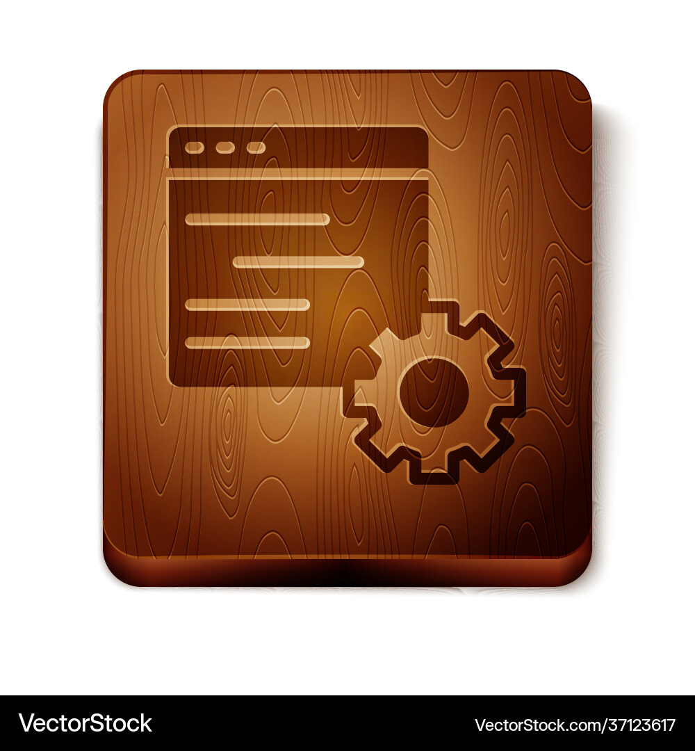 Brown computer api interface icon isolated Brown computer api interface icon isolated vector image