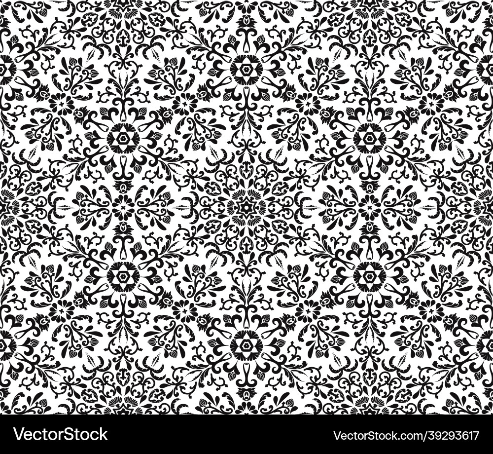 Damask seamless abstract pattern Damask seamless abstract pattern Vector Image