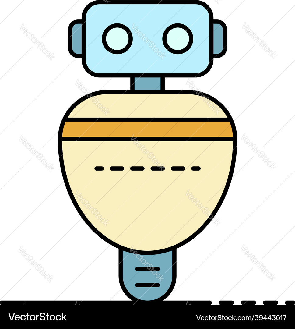 Digital robot icon color outline Digital robot icon color outline vector image