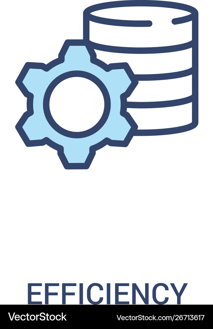 Efficiency concept 2 colored icon simple line Efficiency concept 2 colored icon simple line vector image