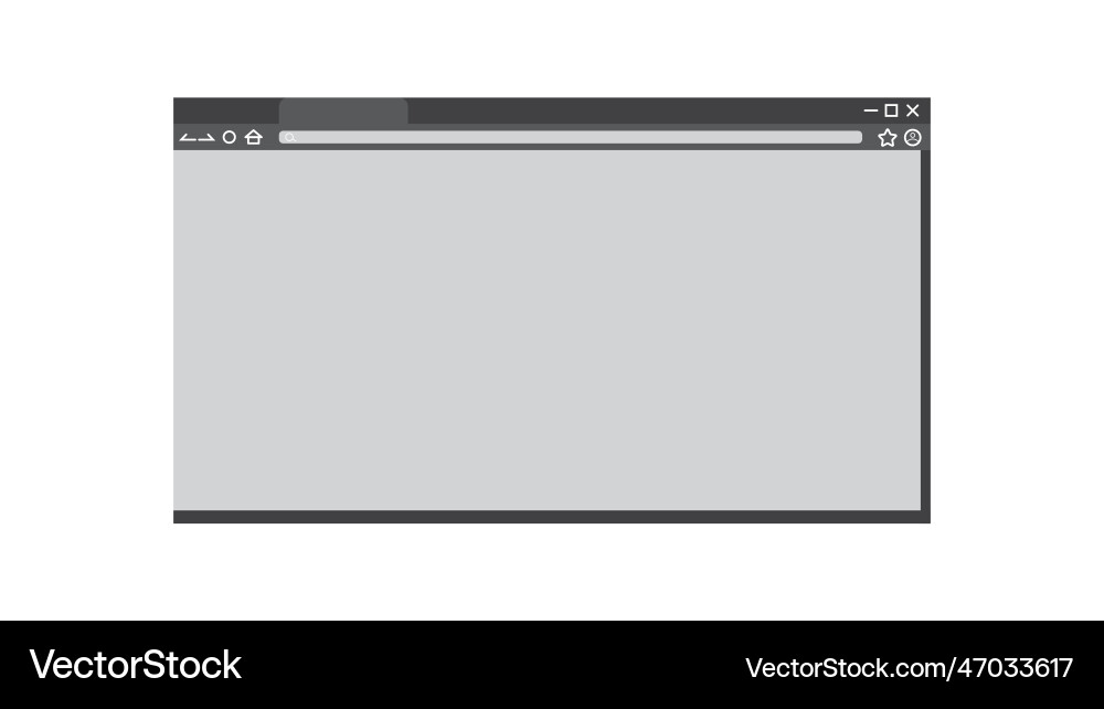 Empty browser window on transparent background Empty browser window on transparent background vector image
