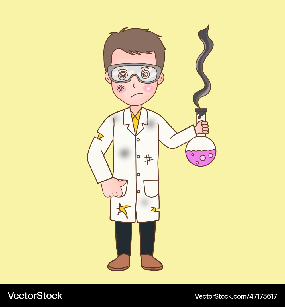 Experiment-lab character for download vector image