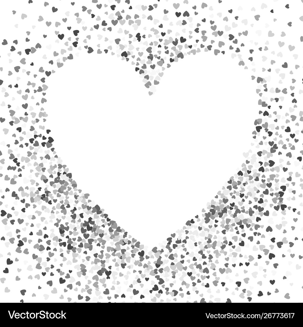 Frame or border random scatter hearts Frame or border random scatter hearts vector image