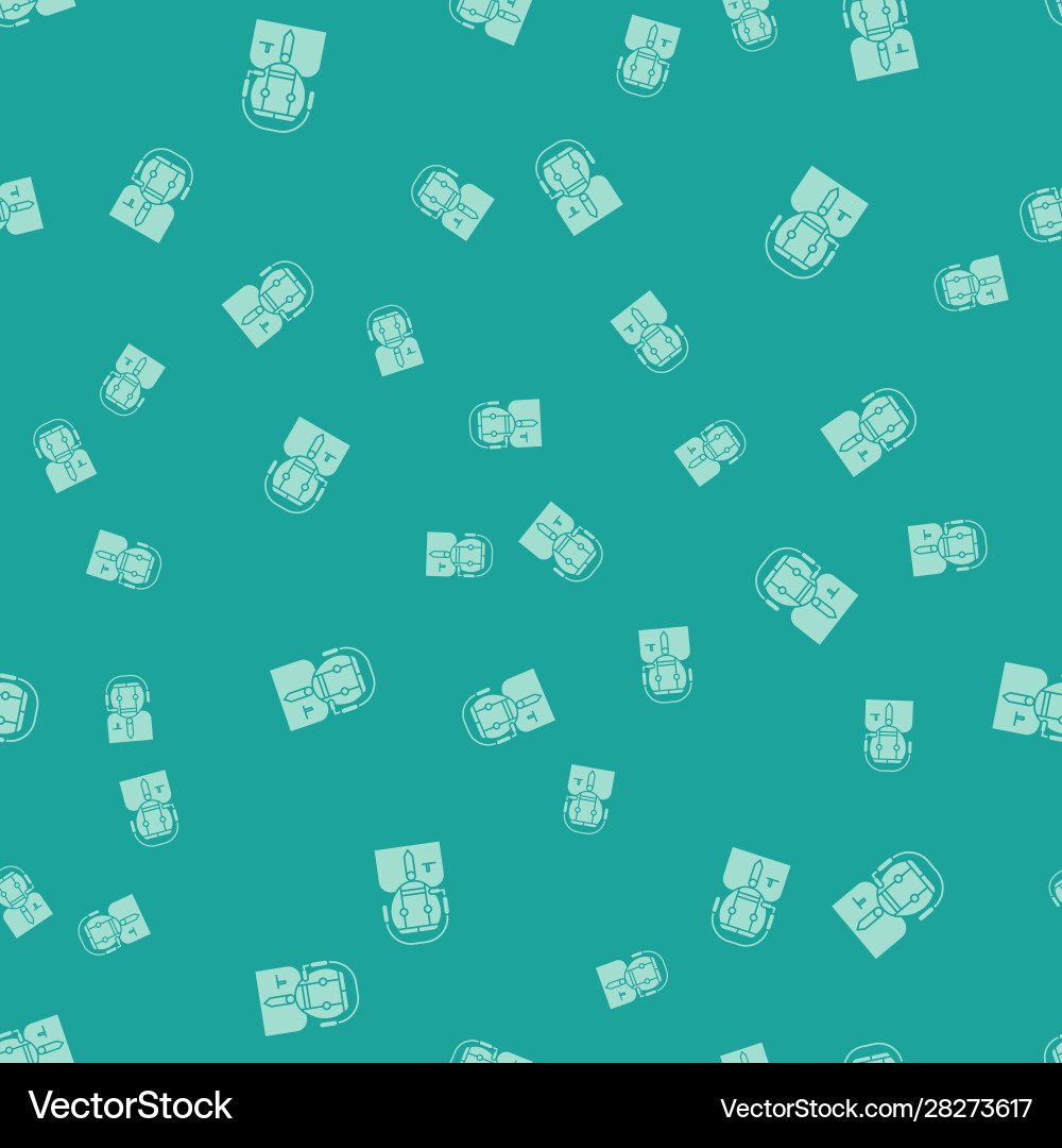 Green worker robot icon isolated seamless pattern Green worker robot icon isolated seamless pattern vector image