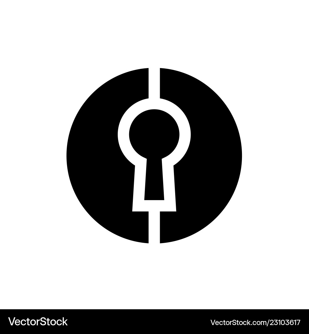 Keyhole Logo Icon - Secure Access vector image