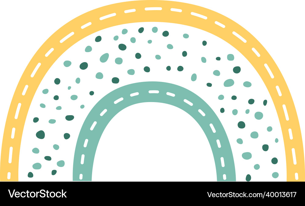 Rainbow decorative element scandinavian pattern Rainbow decorative element scandinavian pattern vector image