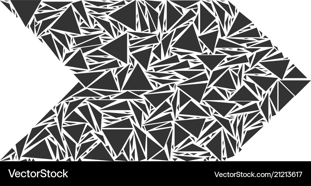 Richtung Pfeil Mosaik von Dreiecken Richtung Pfeil Mosaik von Dreiecken vektorbild