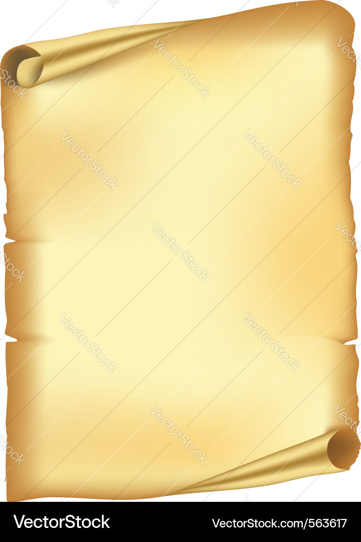 Rustic Aged Paper Scroll vector image