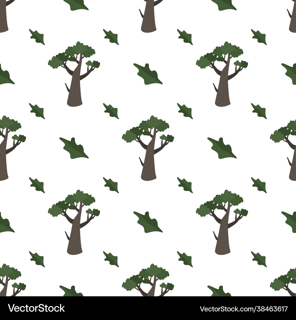 Seamless pattern with green trees Seamless pattern with green trees vector image