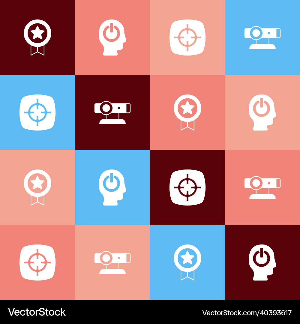 Set pop art game rating with medal power button Set pop art game rating with medal power button vector image