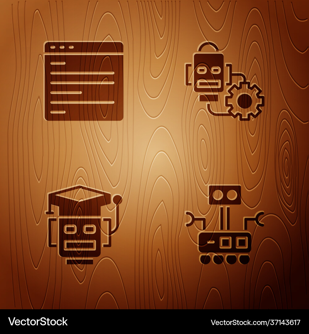 Set robot computer api interface and setting Set robot computer api interface and setting vector image