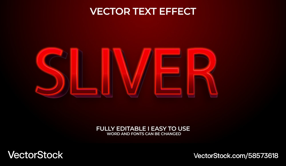 3D Text Effect - Editable Vector Image