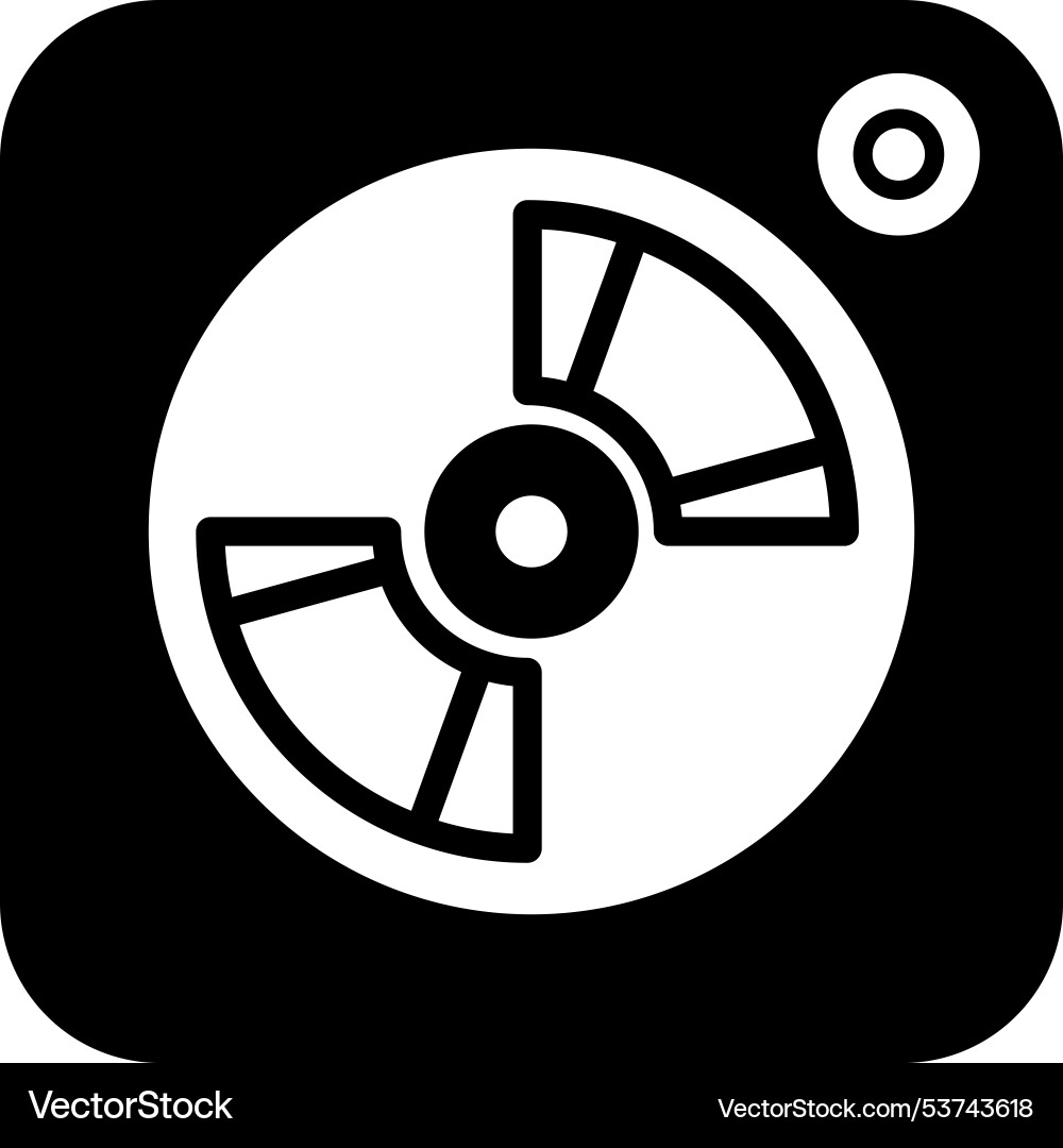 A stylized image of cd player with button A stylized image of cd player with button vector image