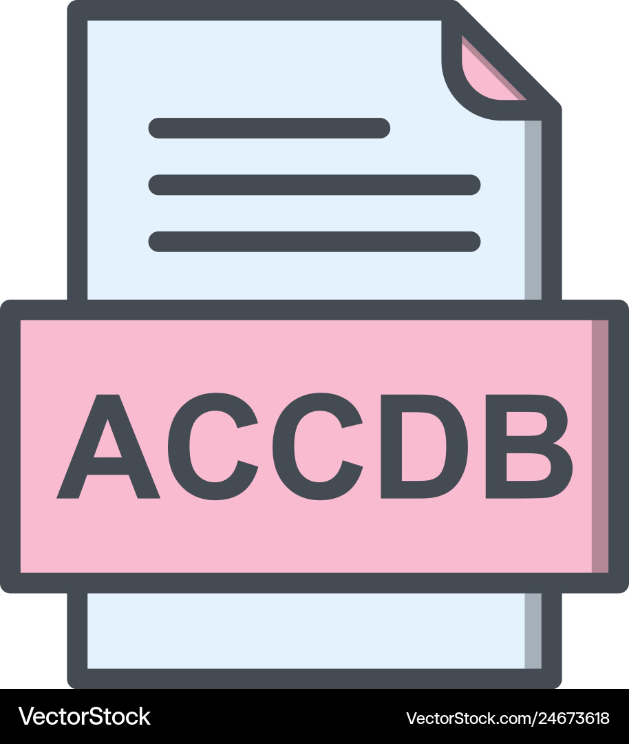 Accdb file document icon Vector Image