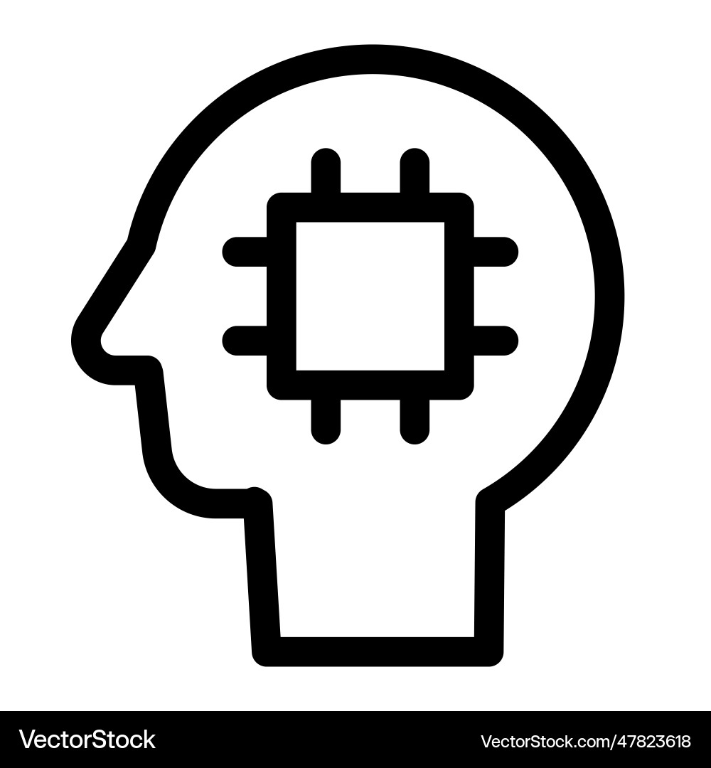 Automated technology component in ai application Vector Image