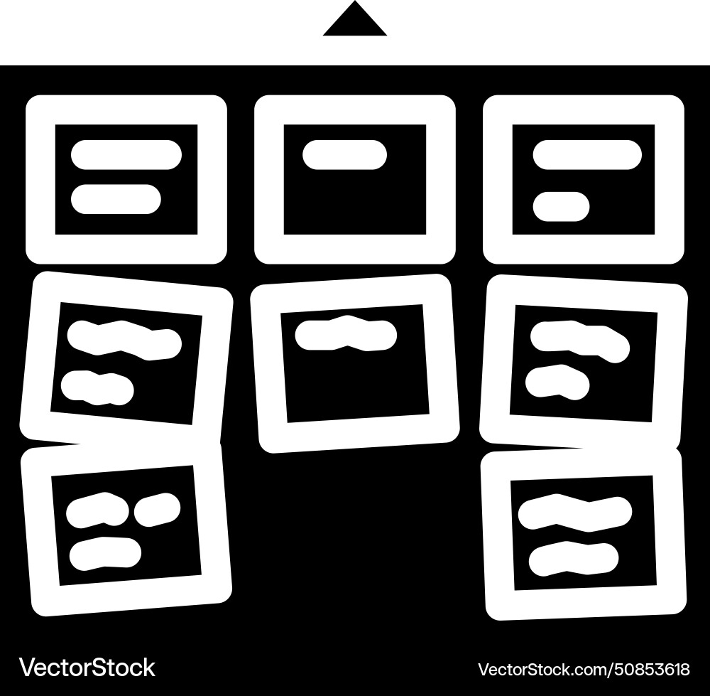 Card sorting ux ui design glyph icon Card sorting ux ui design glyph icon vector image