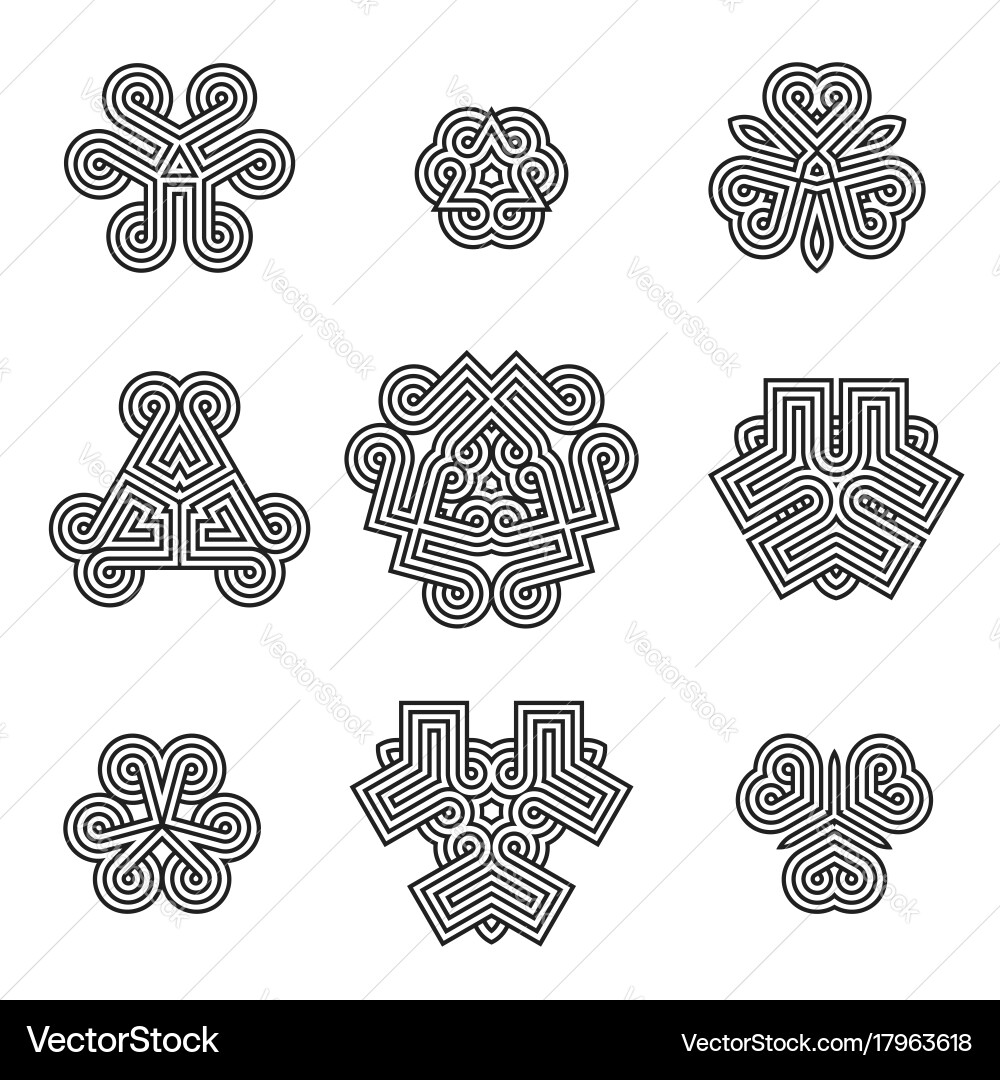 Celtic Knot Patterns Vector Image
