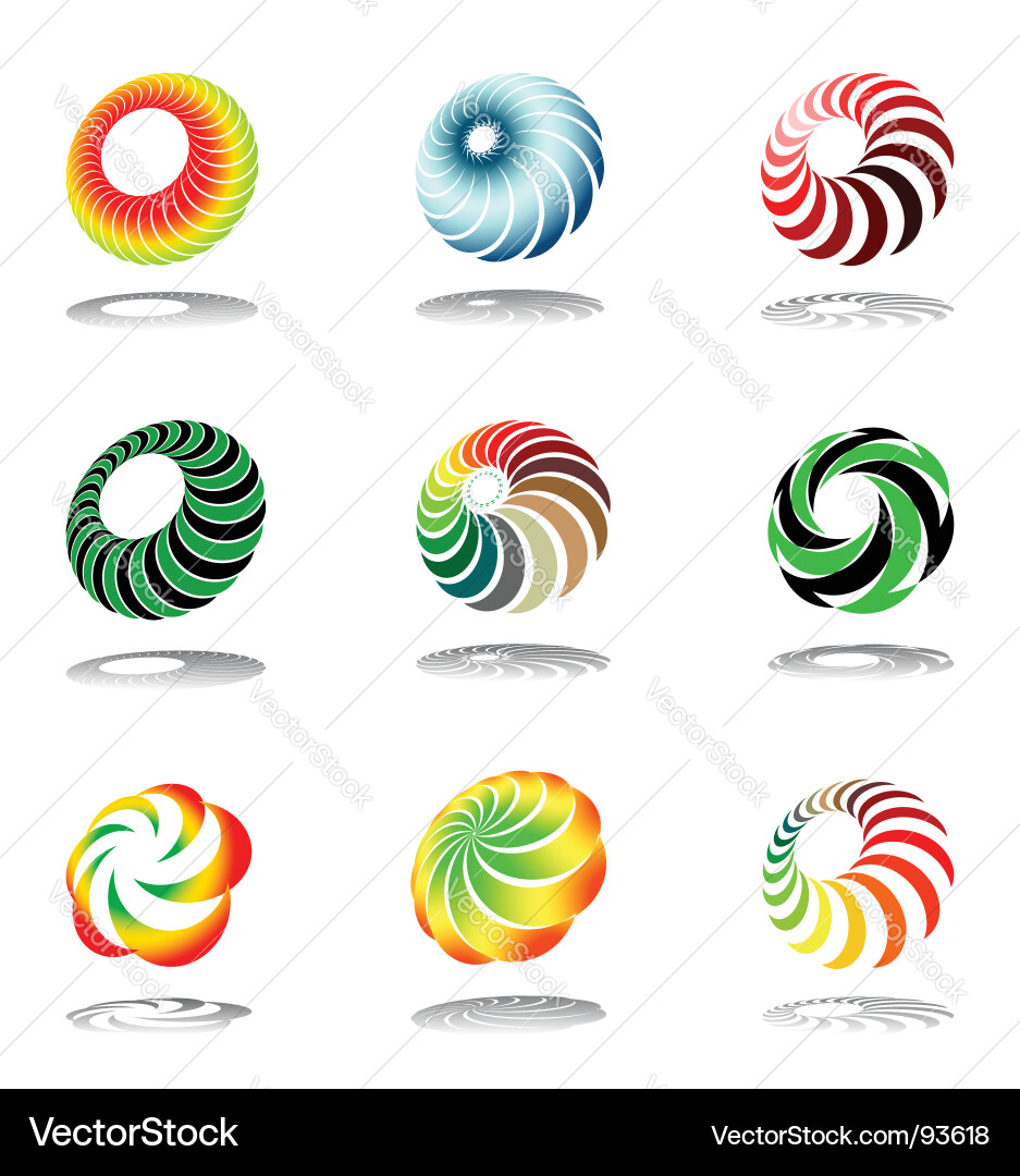 Circular Motif Elements vector image