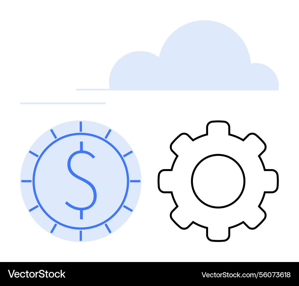 Cloud computing integration for financial Vector Image