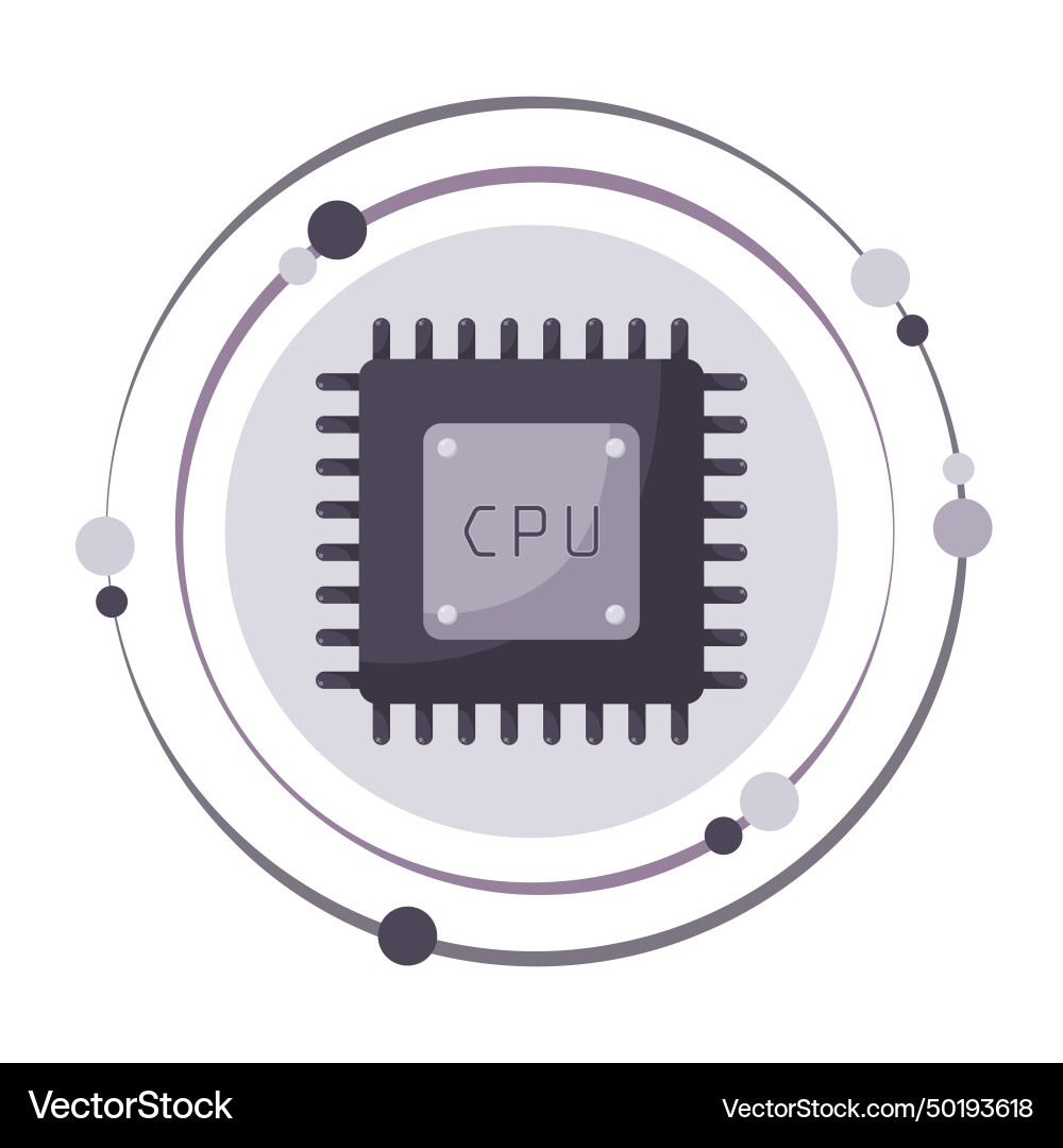 Cpu simple icon Cpu simple icon vector image