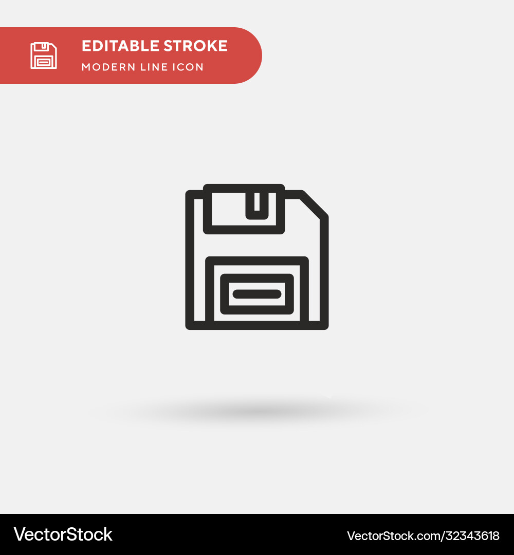 Floppy disk simple icon vector image