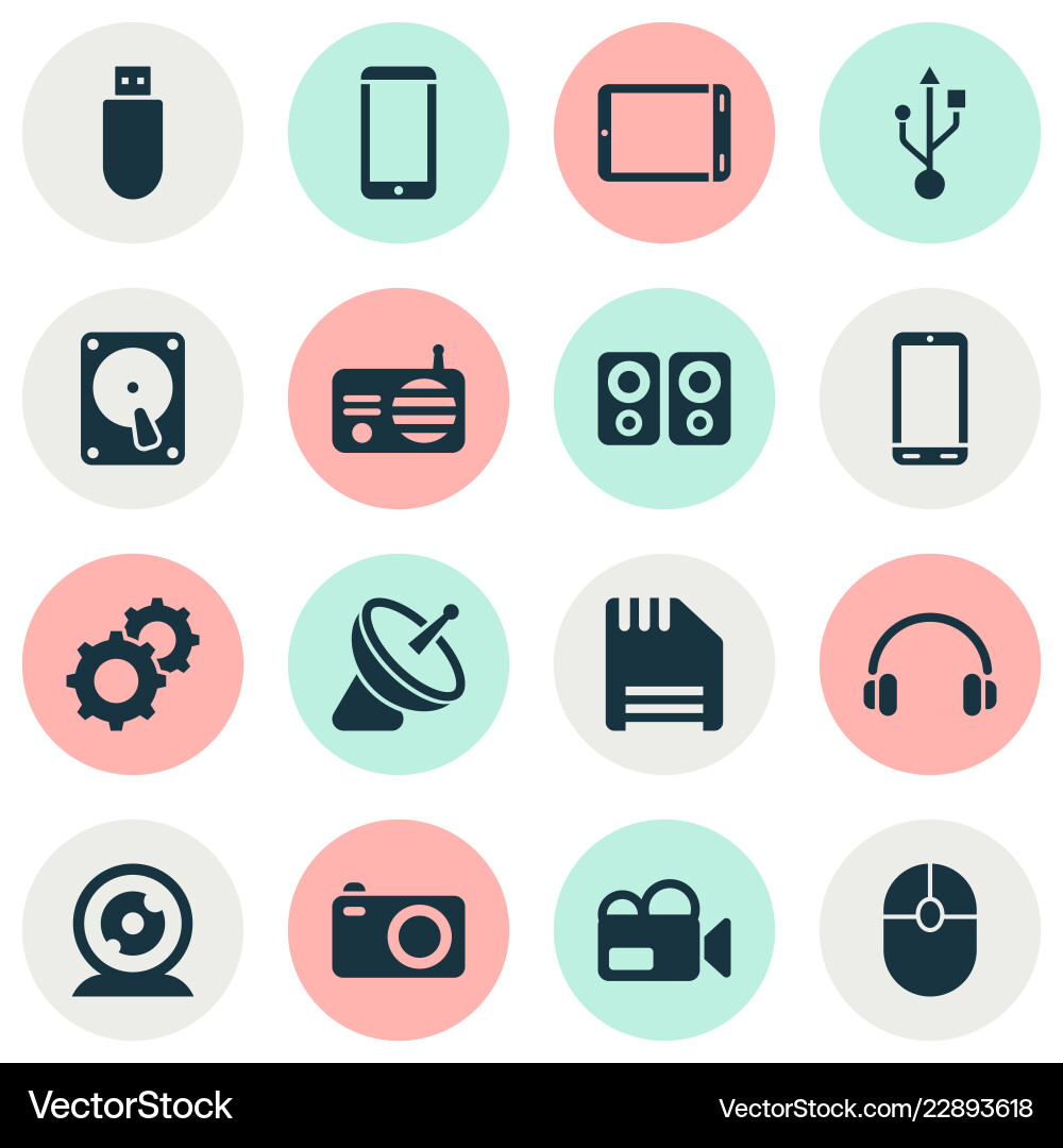 Gadget icons set with floppy disk smartphone Gadget icons set with floppy disk smartphone Vector Image