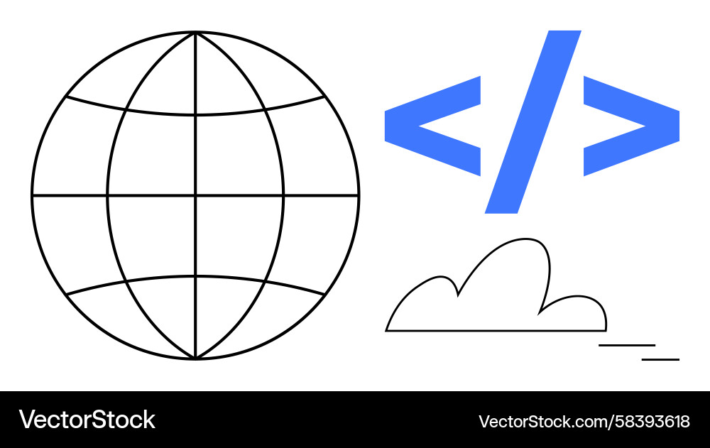 Global Cloud Computing Network Vector Image