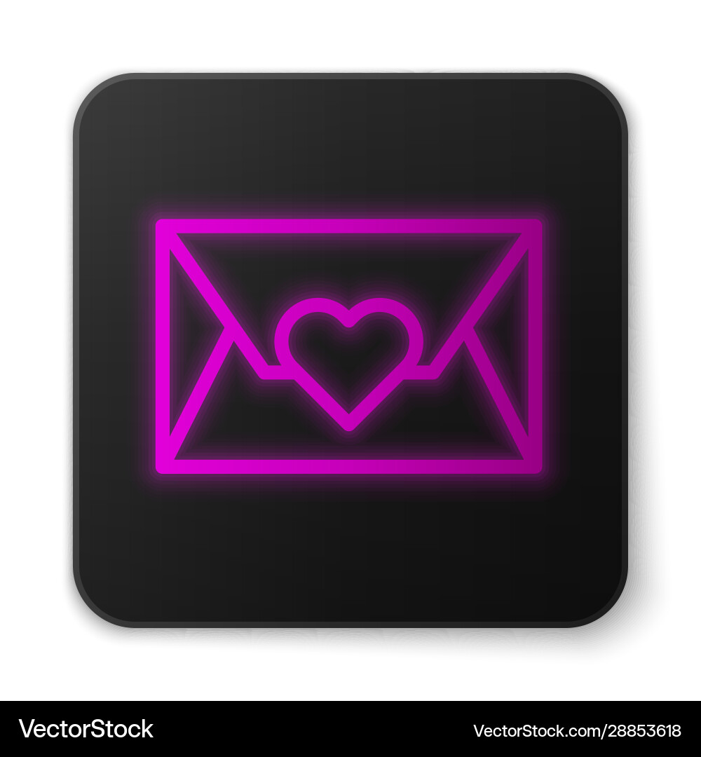 Glowing Neon Linie Umschlag mit Valentinsherz Glowing Neon Linie Umschlag mit Valentinsherz vektorbild