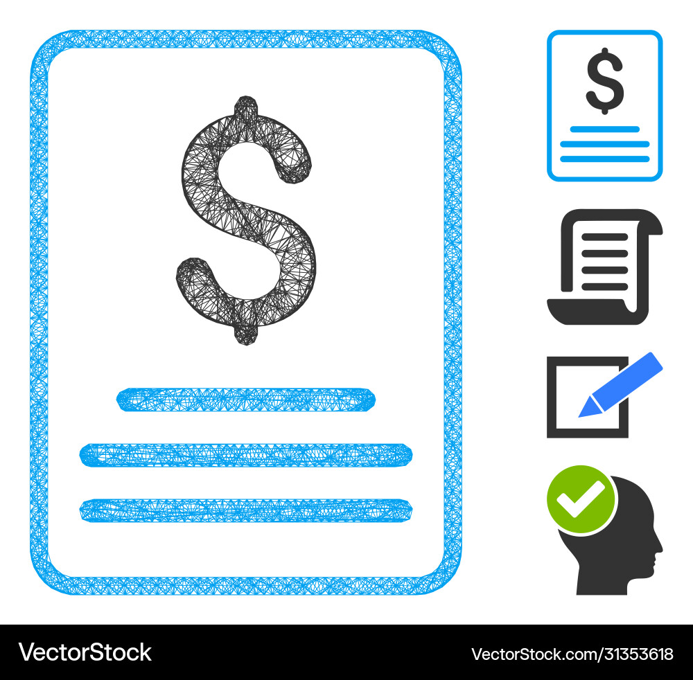 Invoice web mesh Invoice web mesh vector image