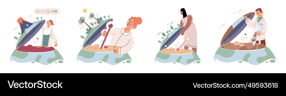 Lab test scientists are constantly experimenting Vector Image