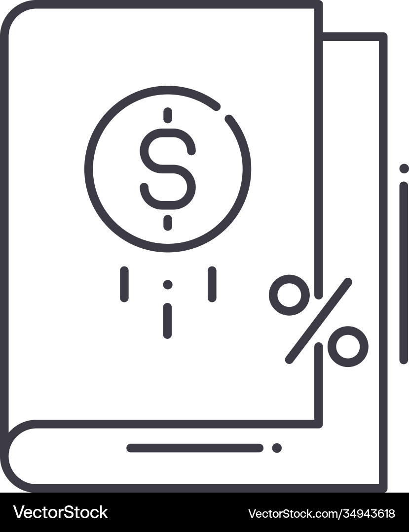 Ledger icon linear isolated thin Ledger icon linear isolated thin vector image